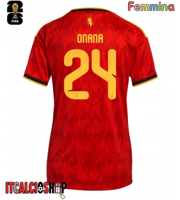 Belgio Amadou Onana #24 Prima Maglia Femmina Mondiali 2026 Manica Corta